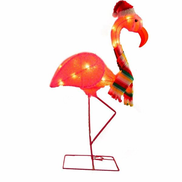 Goldengifts 34 in. Incandescent Clear Lighted Flamingo Yard Decor GO2740821